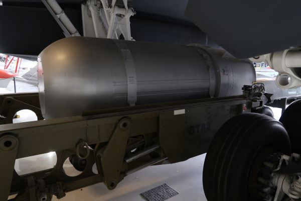 Heavy ordnance display associated with discussions of hardened underground facilities
